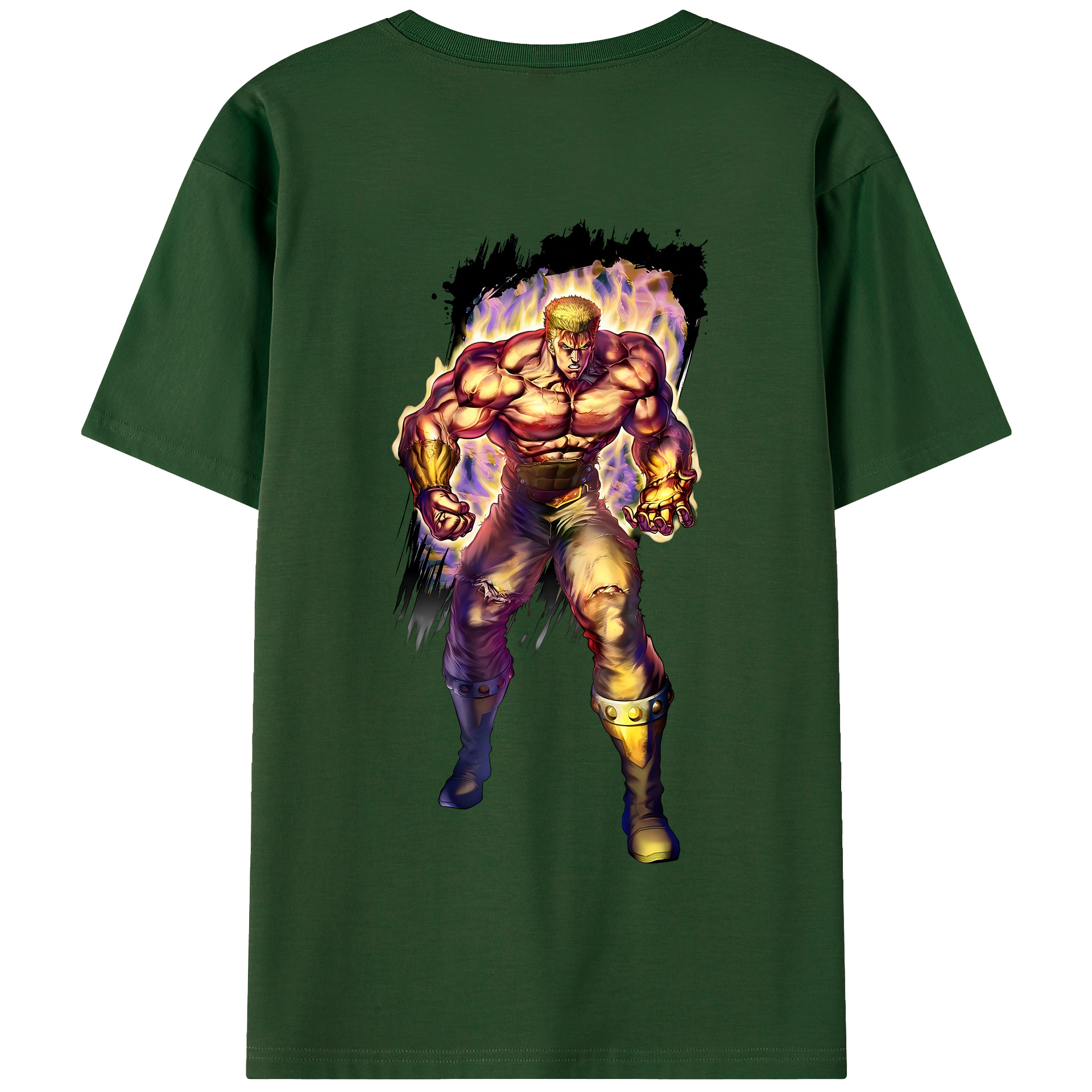 （画像用） 北斗の拳 Fist of the North Star 綿100％半袖Tシャツ（背面プリント）